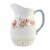 Tabletop Cottage Floral Pitcher Dolomite Roses Flowers A7128 Perspective: front