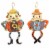 Fall Dangling Scarecrow Wood Wall Decor Sunflower Pumpkin Th00029 Perspective: front