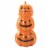 Tabletop Stacked Jacks Treat Jar Dolomite Cookie Biscut Candy Halloween Th00122 Perspective: front