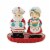 Transpac North Pole Salt And Pepper Shakers 4.00in, Christmas Mr. Mrs. Claus Perspective: front