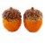 Transpac 3.00 Patterned Acorn Salt & Pepper Shaker Set Autumn Thanksgiving Seasonal Tableware Perspective: front