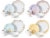 Disney Princess 16-Piece Dinnerware Set | Cinderella, Jasmine, Ariel, Belle Perspective: front