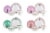 Disney Princess 16-Piece Ceramic Dinnerware Set | Tiana, Rapunzel, Aurora, Mulan Perspective: front