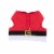 Simply Dog Small Fuzzy Red Santa Wrap Pet Harness Perspective: front