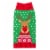 Simply Dog Small Green Reindeer Pet Sweater Perspective: front