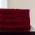 Lavish Home 8 Piece 100% Cotton Plush Bath Towel Set Burgundy Perspective: front