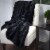 Lavish Home Luxury Long Haired Faux Fur Throw - Black Perspective: front