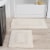 Lavish Home 100% Cotton 2 Piece Reversible Rug Set - Ivory Perspective: front