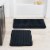 Lavish Home 2 Piece Memory Foam Bath Mat Set - Black Perspective: front