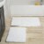 Lavish Home 67-18-W Memory Foam Shag Bath Mat, White - 2 Piece Perspective: front