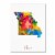 Michael Tompsett 'Missouri Map' Canvas Wall Art 35 x 47 Inches Perspective: front