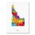 Michael Tompsett 'Idaho Map' Canvas Wall Art 35 x 47 Inches Perspective: front
