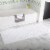 Lavish Home 67-0029-W 24 x 60 in. 100 Percent Cotton Trellis Bathroom Mat - White Perspective: front