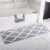 Lavish Home 67-0029-S 24 x 60 in. 100 Percent Cotton Trellis Bathroom Mat - Silver Perspective: front