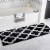 Lavish Home 67-0029-BL 24 x 60 in. 100 Percent Cotton Trellis Bathroom Mat - Black Perspective: front