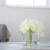 Pure Garden 50-139 Lily Floral Arrangement with Glass Vase - Cream Perspective: front