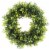 Artificial Opal Basil Leaf 11.5 inch Round Wreath by Pure Garden Perspective: front