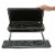 Mind Reader Ventilated Metal Monitor Stand with Keyboard Storage Perspective: front
