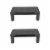 Mind Reader Plastic Monitor Riser Stands Value Pack - Black Perspective: front