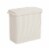 Mind Reader Slim Bathroom Trash Bin with Lid - Ivory Perspective: front