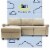 Serta Copenhagen Reclining Sectional Sofa with Left Storage Chaise Beige Perspective: front
