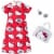 Barbie Clothing - Hello Kitty Outfit for Barbie Doll, Red Dress Perspective: front