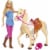 Barbie Doll, Blonde, Wearing Riding Outfit with Helmet, and Light Brown Horse with White Mane Perspective: front