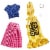 Mattel Barbie® Polka Dot Clothes Playset Perspective: front