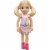 Barbie Chelsea Doll (6-inch Blonde) Wearing Skirt with Striped Print and Pink Boots Perspective: front