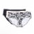 Dip Invisible Line Bikini Women's Large - Black/Pink/Marble Print Perspective: front