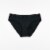 Dip Cotton Stretch Lace Waistband Bikini Underwear - Black Perspective: front