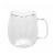 Dash of That Essentials Clear Double Wall Glass Mug Set Perspective: front