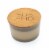 SDS for HD Designs 3 Wood Wick Candle with Logo Wood Lid Taupe Perspective: front