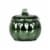 Holiday Home Glass Pumpkin Candle Sage Perspective: front