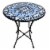 HD Designs Outdoors Bistro Table - Blue Tile Perspective: front