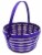 Holiday Home Easter Basket Two Tone Bamboo - Purple Perspective: front