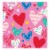 Holiday Home Valentine's Heart Doodles Paper Napkins Perspective: front