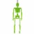 Holiday Home Blacklight Hanging Skeleton - Green Perspective: front