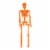 Holiday Home Blacklight Orange Skeleton Perspective: front