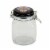 Holiday Home Day of the Dead Clamp Jar- Purple Skull Perspective: front