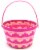 Holiday Home Easter 8.5” Two Tone Bamboo Basket - Pink Perspective: front