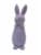 Holiday Home Purple Flocked Bunny Perspective: front