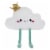 Holiday Home 14" Retro Buddies Cloud Plush Toy Perspective: front