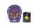 Holiday Home Purple Skull Spider Web Pattern Light Up Wooden Table Decor Perspective: front