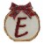 Holiday Home Tree Stump Monogram E Christmas Holiday Décor Perspective: front