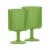 HD Designs Outdoors Poly Pro Ribbed Wine Goblet - Green Perspective: front