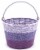 Holiday Home Easter 9” Ombre Paper Rope Barrel Basket - Purple Perspective: front