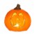 Holiday Home 5.25" Orange Excited Pumpkin Light Up Halloween Décor Perspective: front