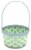 Holiday Home Easter Checkerboard Weave Basket- Green Perspective: front