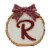 Holiday Home Tree Stump Monogram R Christmas Holiday Décor Perspective: front
